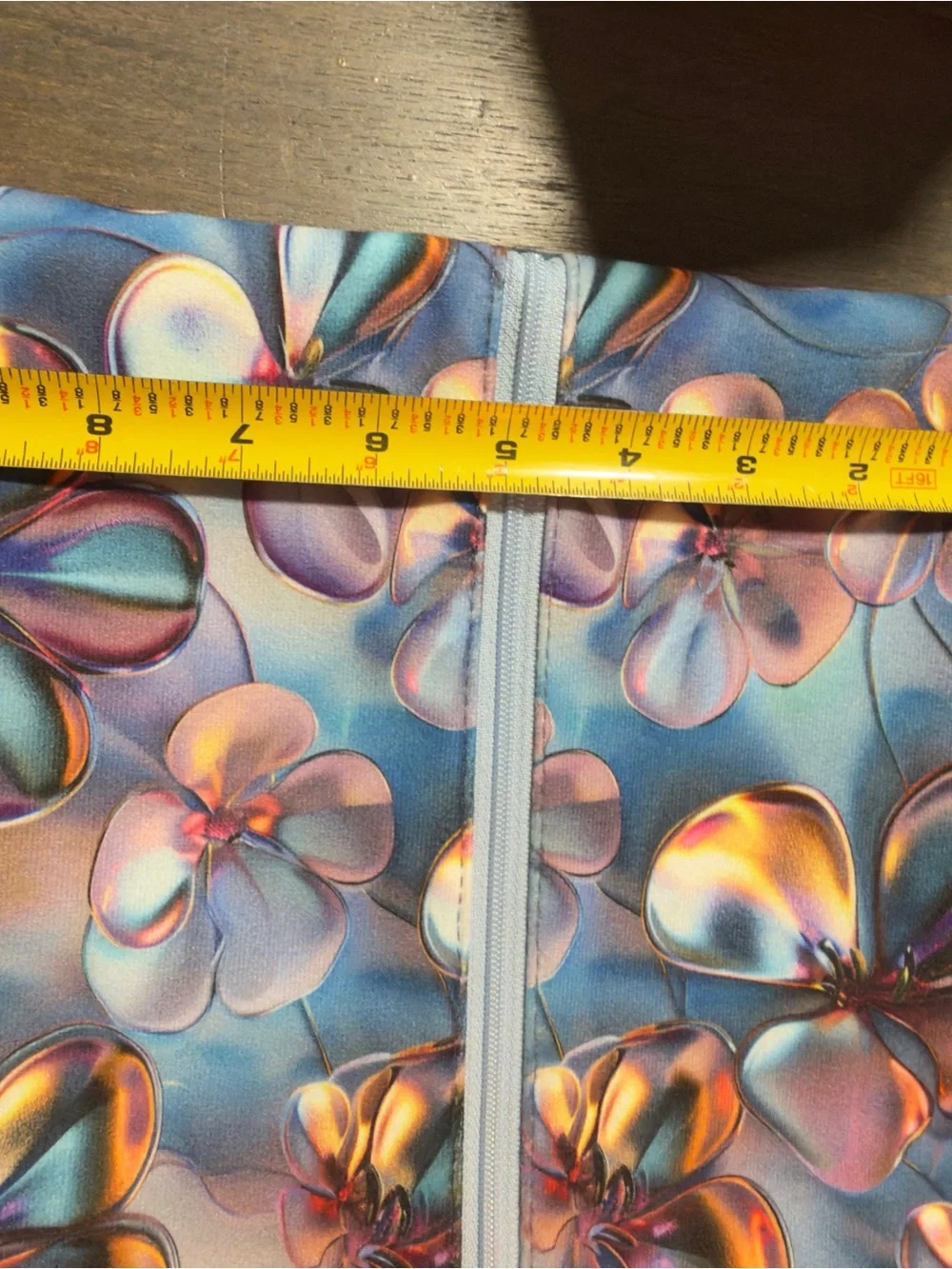 Makeup Junkie Large Floral Holographic Zip Bag
